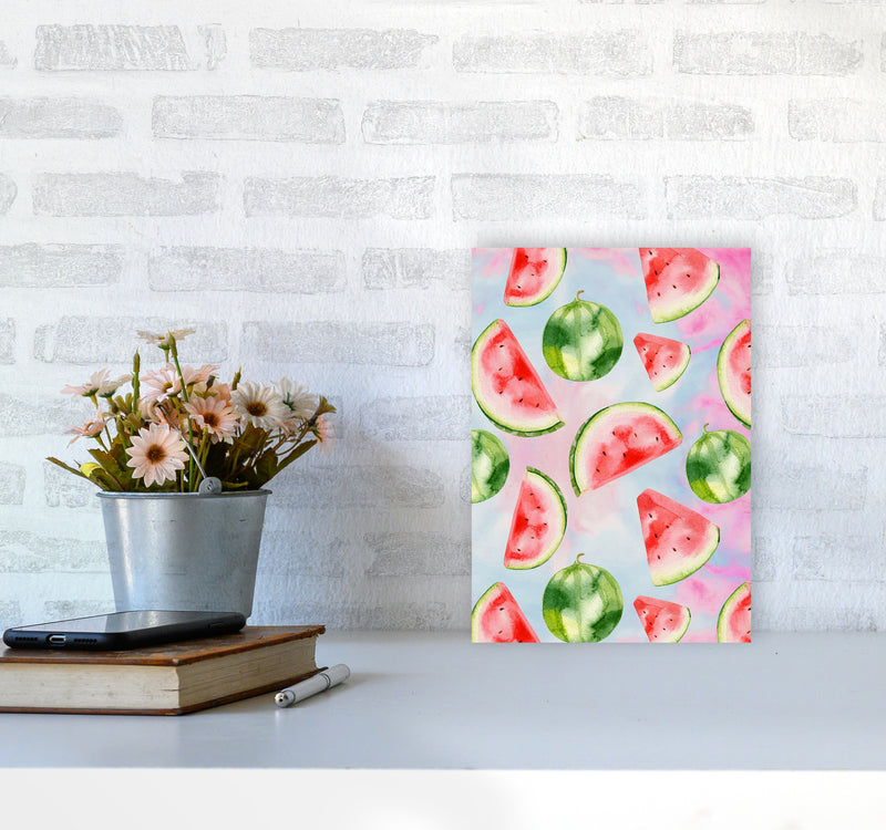 Watermelon in the Sky Kitchen Art Print by Seven Trees Design A4 Black Frame