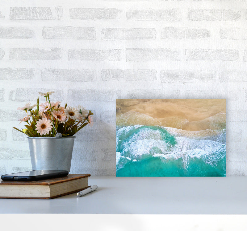 Waves From The Sky Landscape Art Print by Seven Trees Design A4 Black Frame