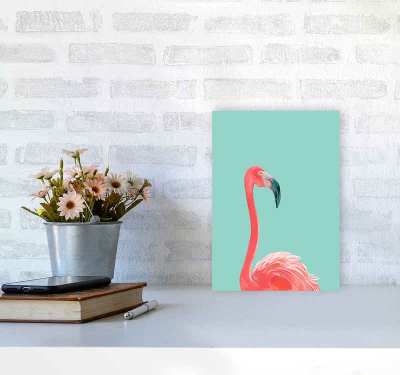 Flamingo In The Sky Art Print by Seven Trees Design A4 Black Frame