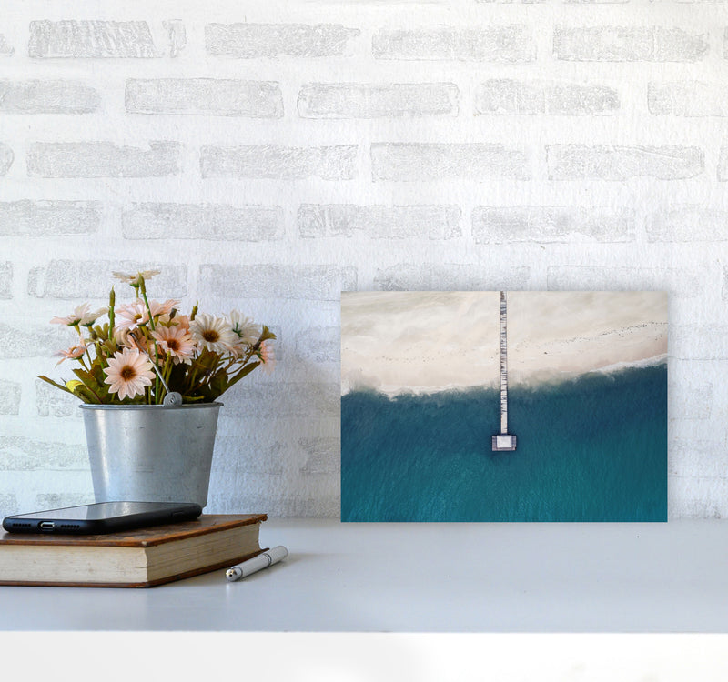 The bay from the sky Art Print by Seven Trees Design A4 Black Frame