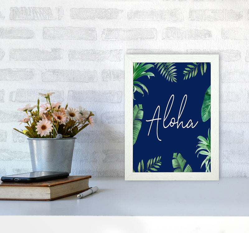 Aloha Botanical Art Print by Seven Trees Design A4 Oak Frame