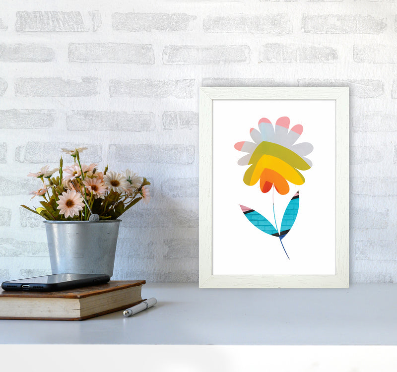 Graffiti Flower I Art Print by Seven Trees Design A4 Oak Frame