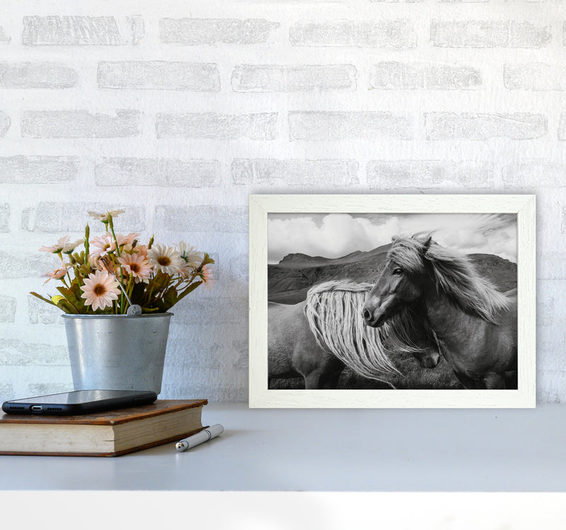 Horses In The Sky Photography Art Print by Seven Trees Design A4 Oak Frame