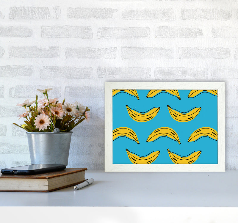 Is Bananas Art Print by Seven Trees Design A4 Oak Frame