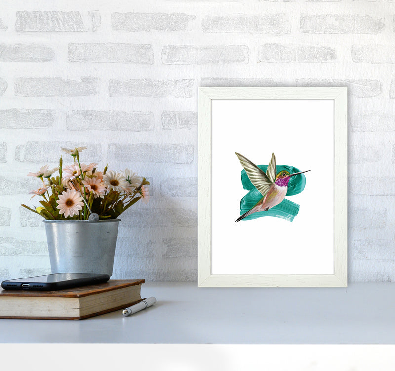 Modern Humingbird I Art Print by Seven Trees Design A4 Oak Frame