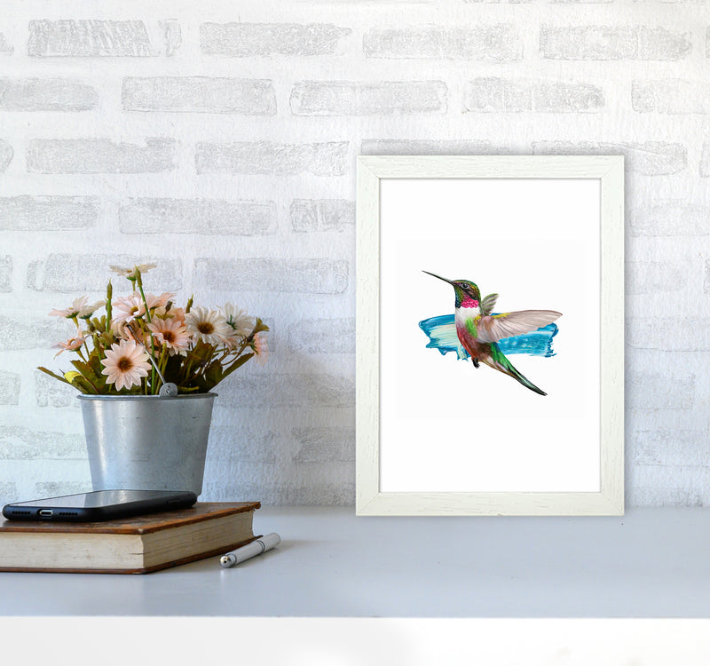 Modern Humingbird II Art Print by Seven Trees Design A4 Oak Frame