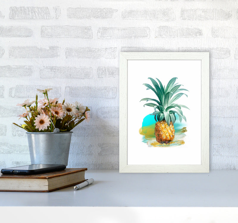 Modern Pineapple Kitchen Art Print by Seven Trees Design A4 Oak Frame