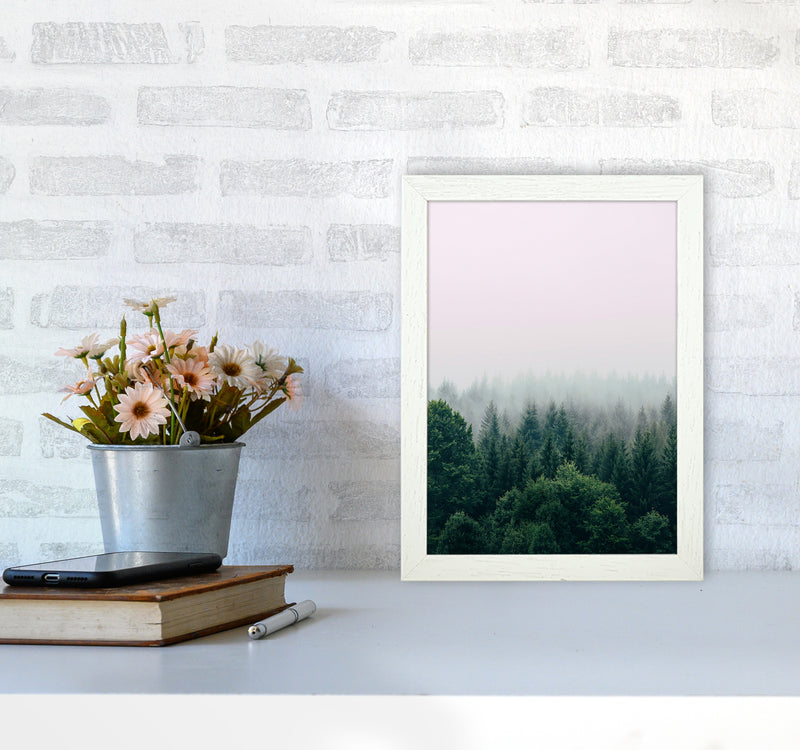 The Fog And The Forest I Photography Art Print by Seven Trees Design A4 Oak Frame