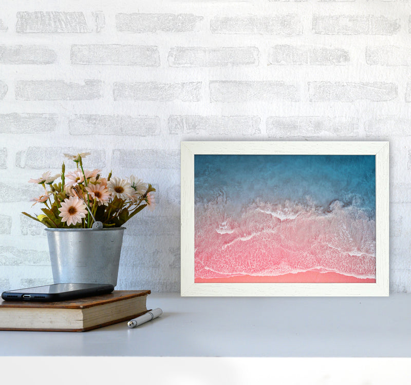 The Pink Ocean Photography Art Print by Seven Trees Design A4 Oak Frame