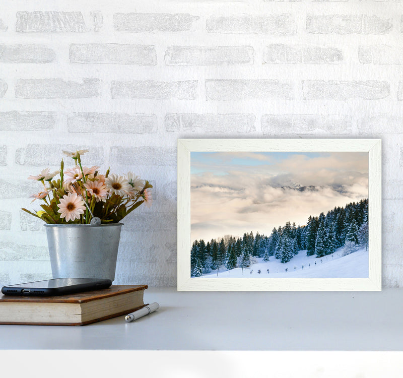 Pines in the sky Art Print by Seven Trees Design A4 Oak Frame