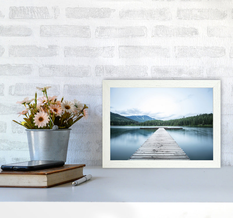 The Lake Art Print by Seven Trees Design A4 Oak Frame
