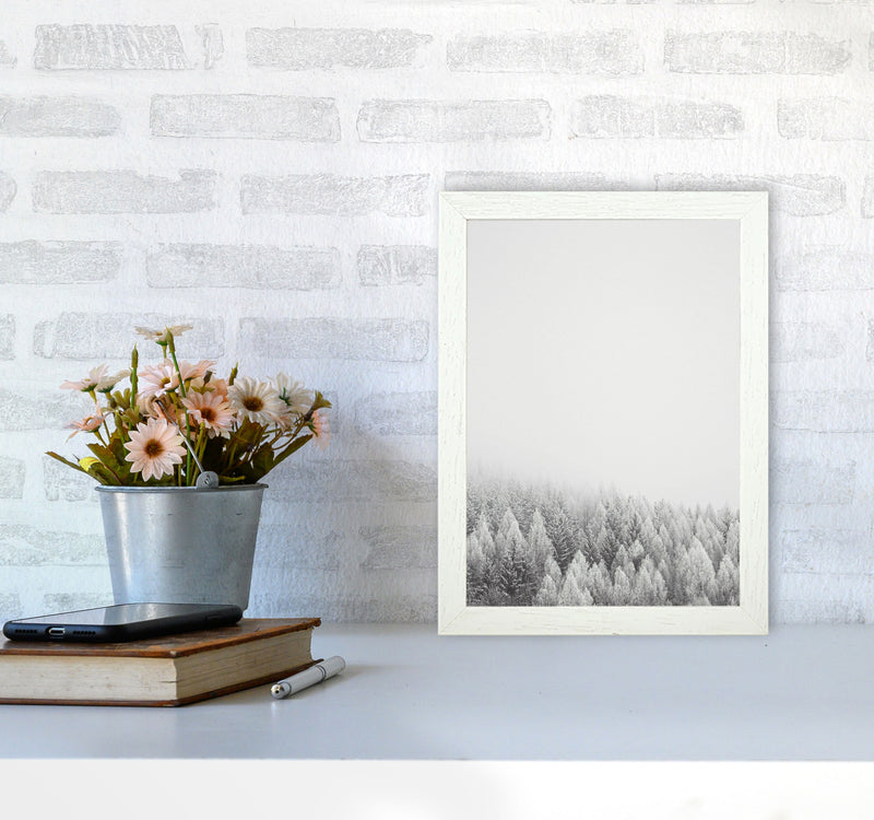 The White Forest Art Print by Seven Trees Design A4 Oak Frame