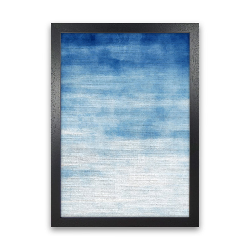 Abstract Blue Art Print by Seven Trees Design Black Grain