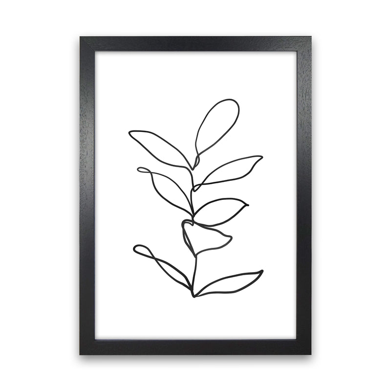 Lines Leaves II Art Print by Seven Trees Design Black Grain