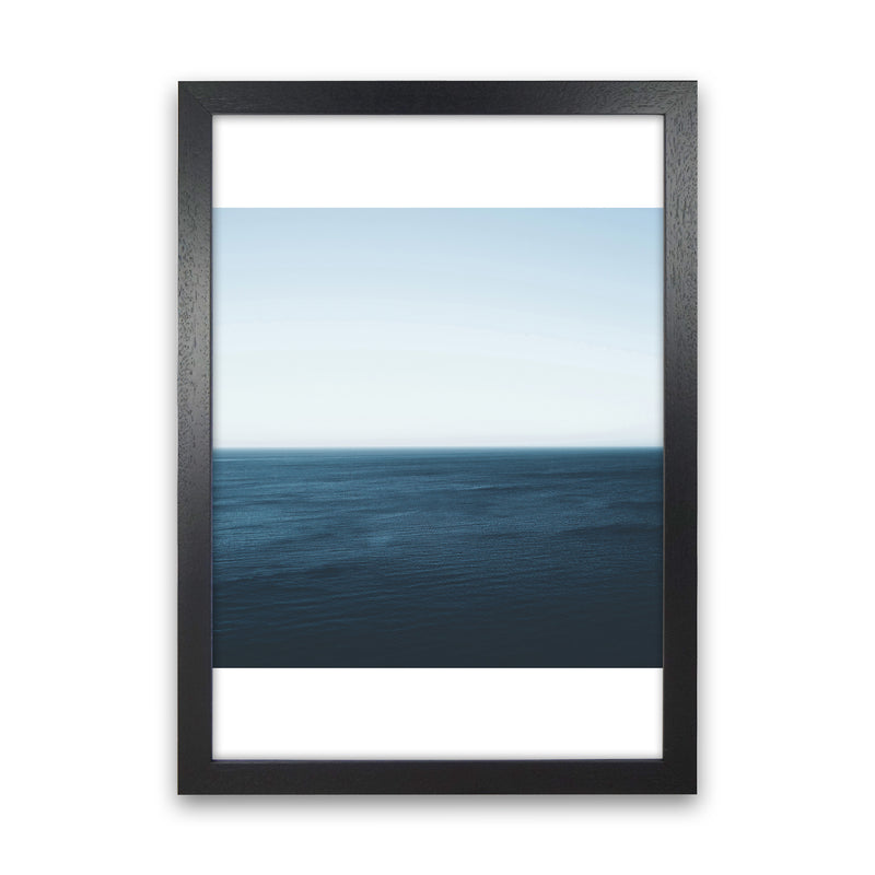 Minimal Ocean Photography Art Print by Seven Trees Design Black Grain