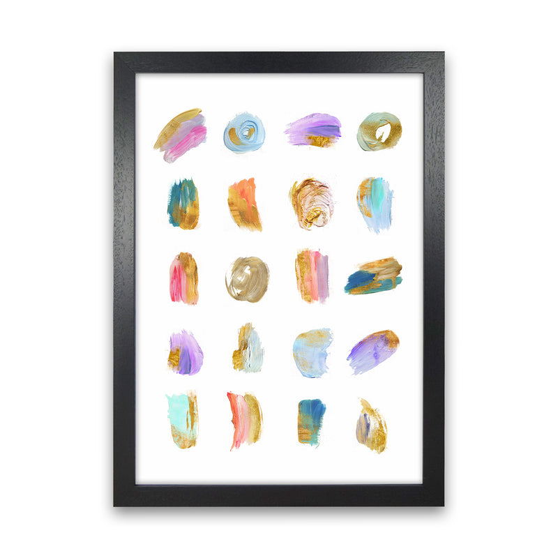 Painting Strokes Abstract Art Print by Seven Trees Design Black Grain