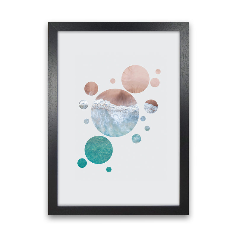 Planet Ocean Art Print by Seven Trees Design Black Grain