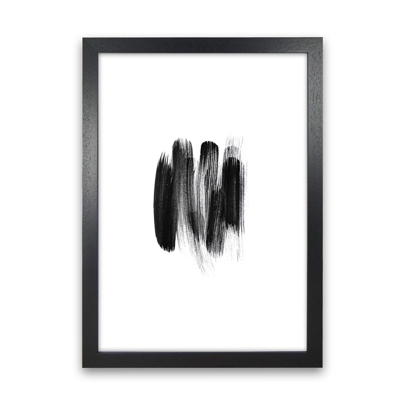 The Black Strokes Abstract Art Print by Seven Trees Design Black Grain