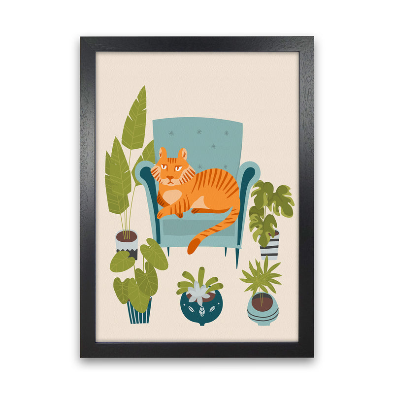 The Tiger of the city Art Print by Seven Trees Design Black Grain