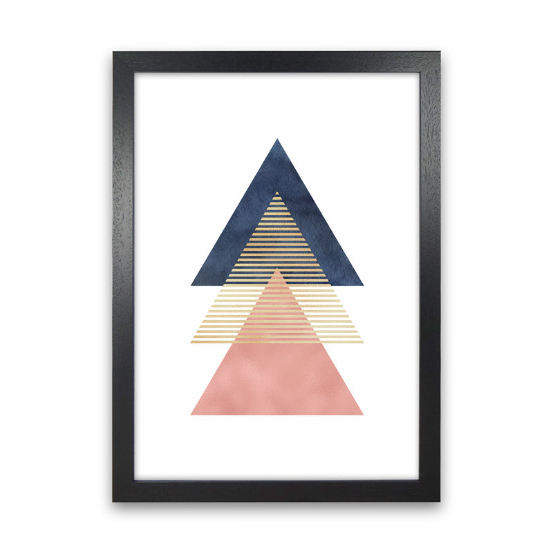 The Triangles Art Print by Seven Trees Design Black Grain