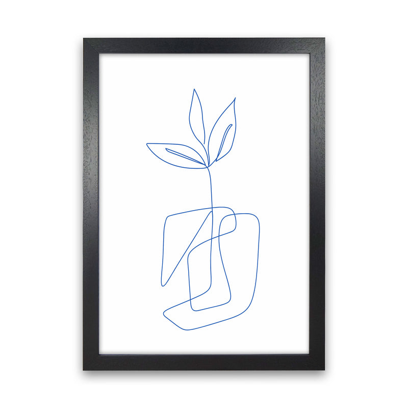 One Line Botanical II Art Print by Seven Trees Design Black Grain