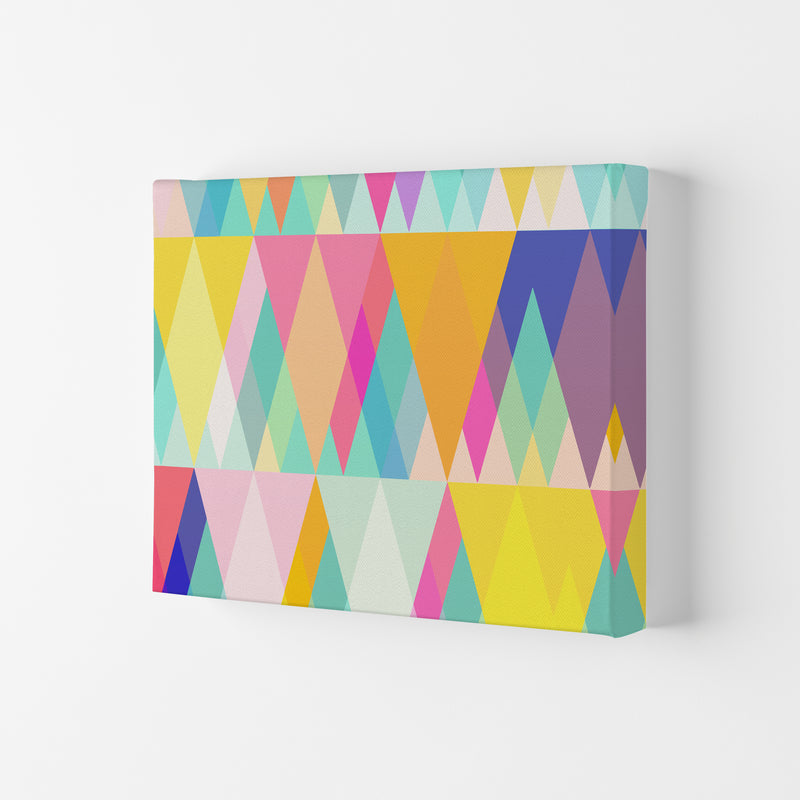 Happy Geometry Abstract Art Print by Seven Trees Design Canvas