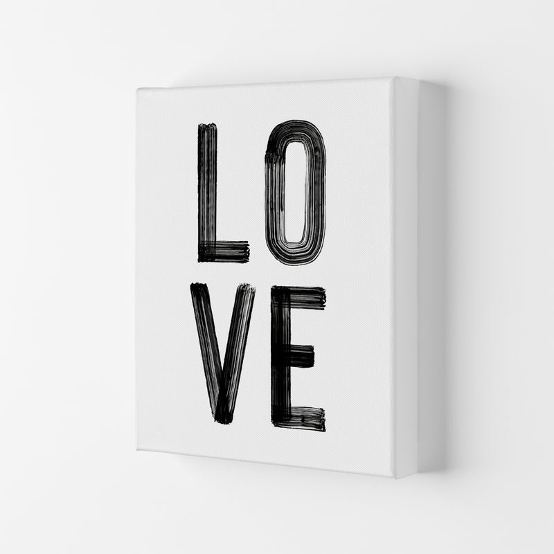 Love in Black Quote Art Print by Seven Trees Design Canvas