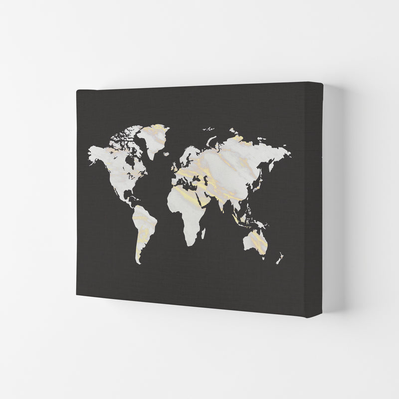 Marble Gold World Map Art Print by Seven Trees Design Canvas