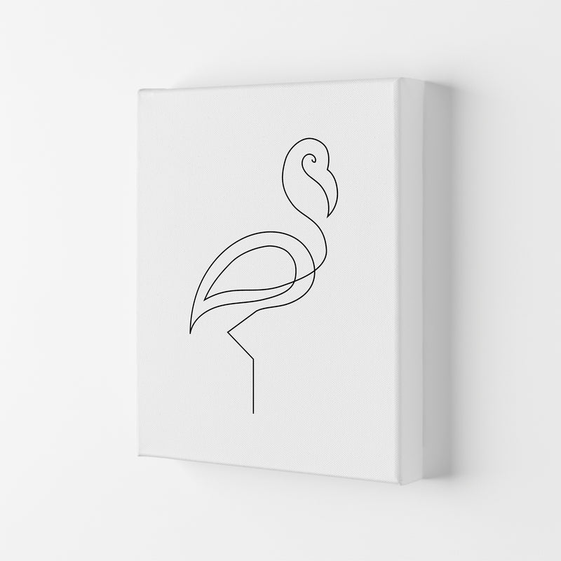 One Line Flamingo Art Print by Seven Trees Design Canvas