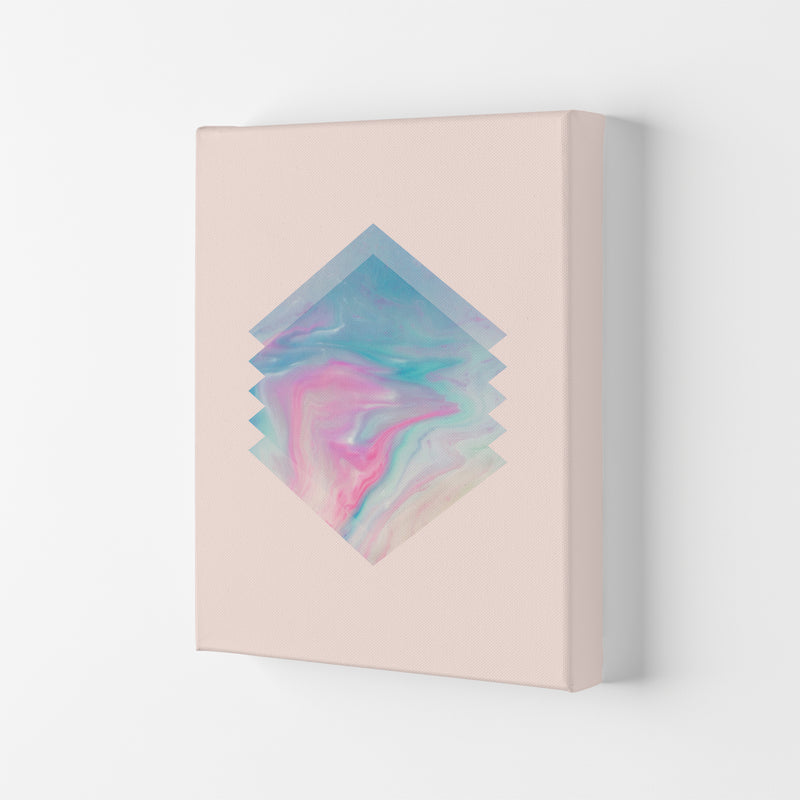 Pink Aqua Marble Abstract Art Print by Seven Trees Design Canvas