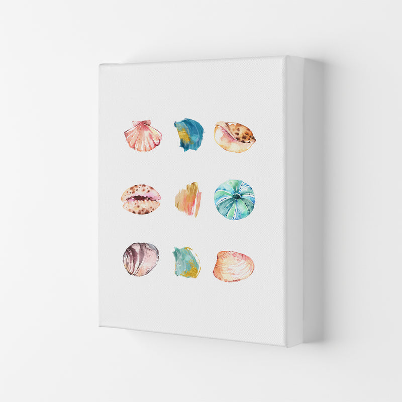 Sea And Brush Strokes II Shell Art Print by Seven Trees Design Canvas