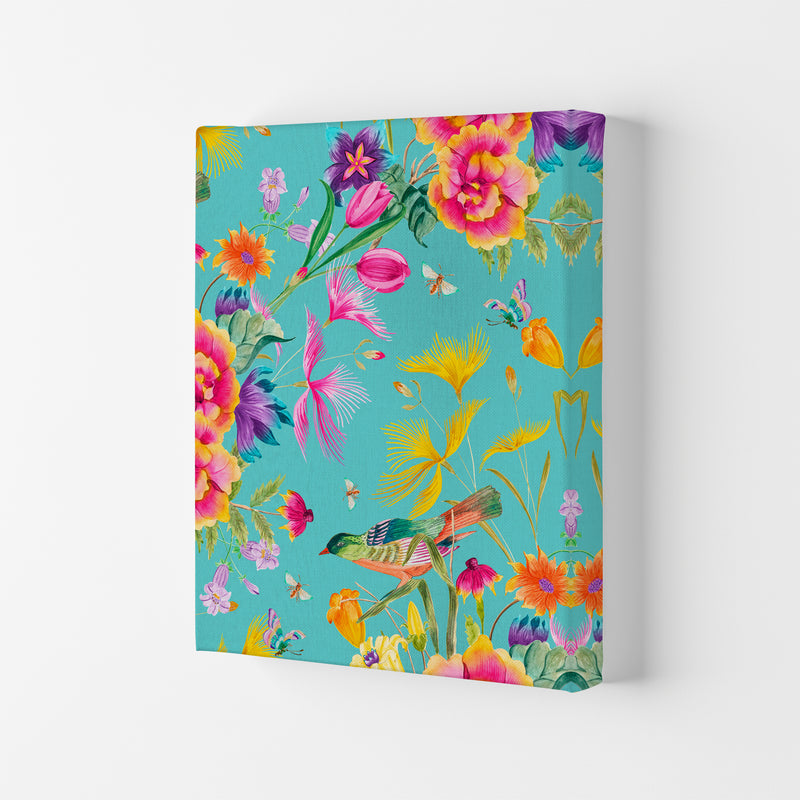 Spring Joy in blue Floral Art Print by Seven Trees Design Canvas