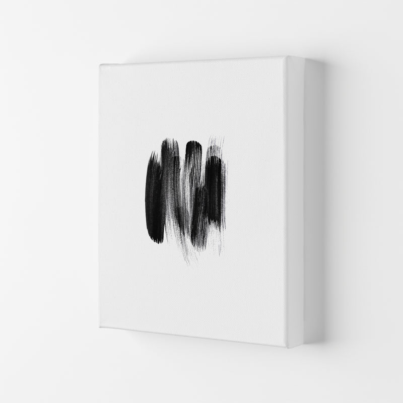 The Black Strokes Abstract Art Print by Seven Trees Design Canvas