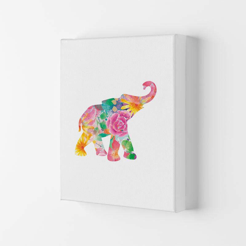 The Floral Elephant Animal Art Print by Seven Trees Design Canvas