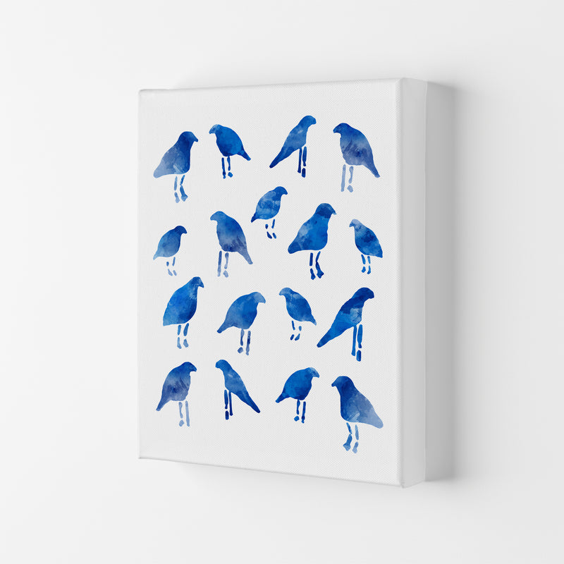Watercolor Blue Birds Art Print by Seven Trees Design Canvas