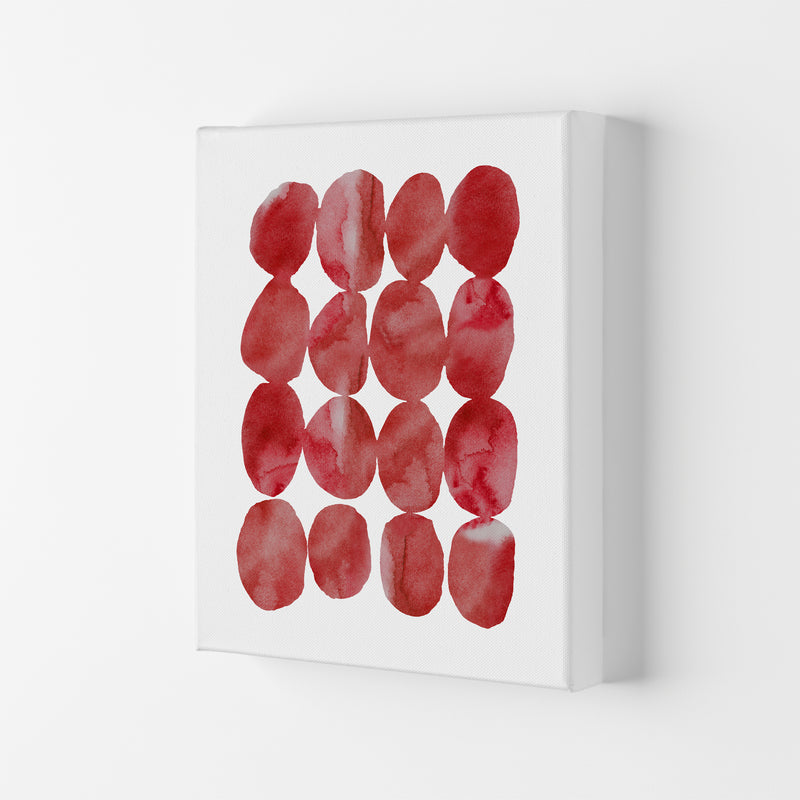 Watercolor Red Stones Art Print by Seven Trees Design Canvas