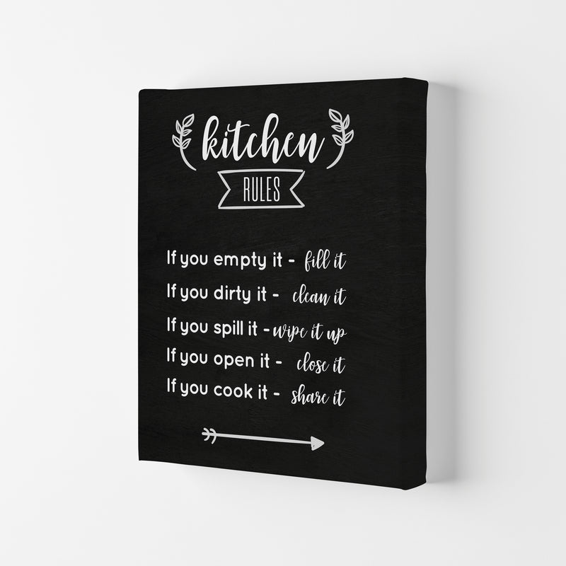 Kitchen rules Art Print by Seven Trees Design Canvas