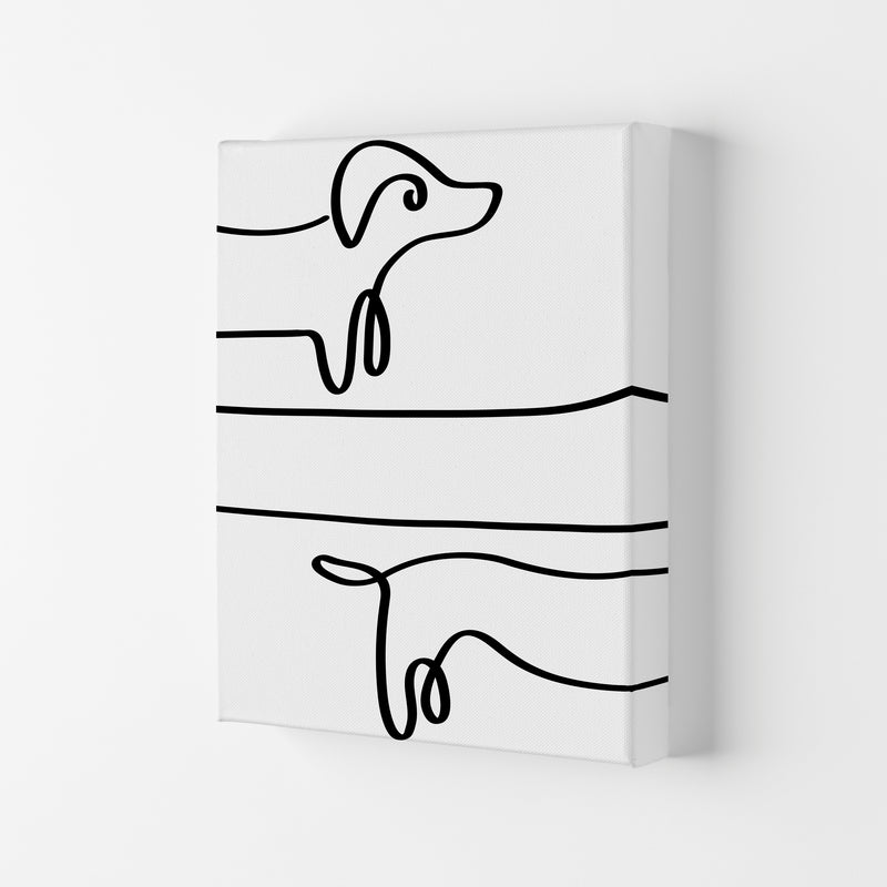 One Line dachshund Art Print by Seven Trees Design Canvas