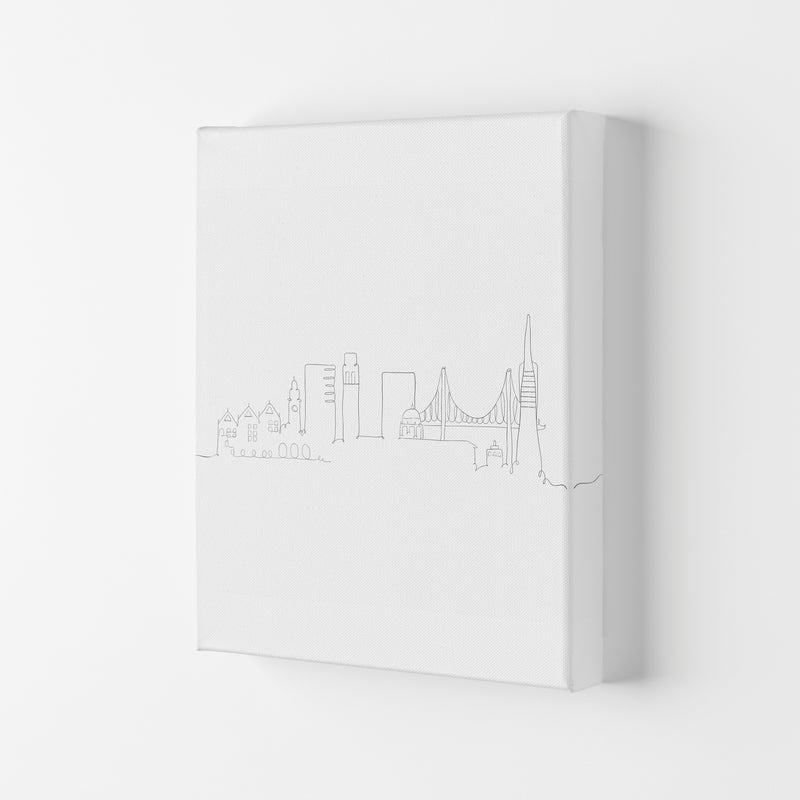 One Line San Francisco Art Print by Seven Trees Design Canvas