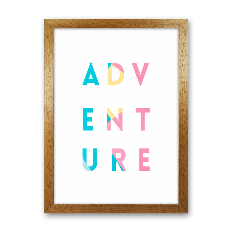 Adventure In Colors Quote Art Print by Seven Trees Design Oak Grain