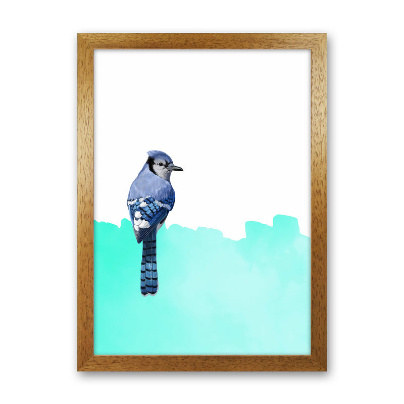 Bird Blue Art Print by Seven Trees Design Oak Grain