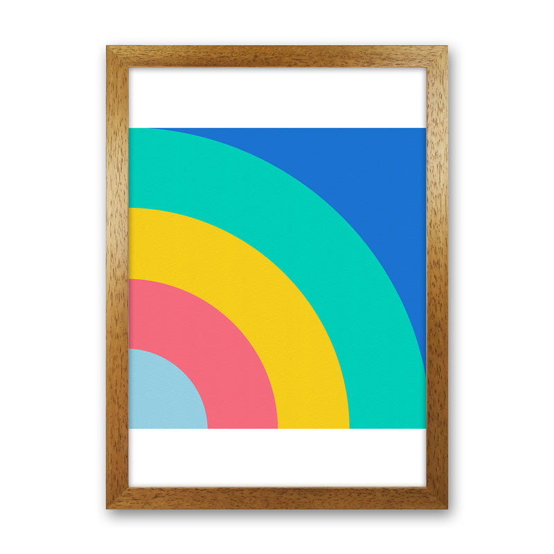 Happy shapes II Rainbow Art Print by Seven Trees Design Oak Grain