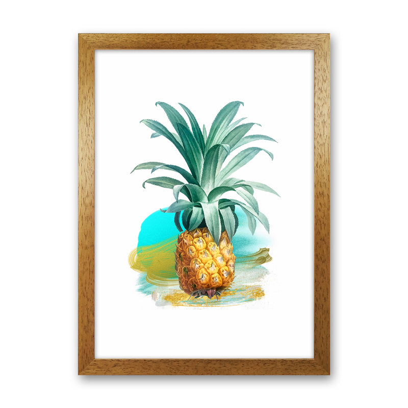 Modern Pineapple Kitchen Art Print by Seven Trees Design Oak Grain