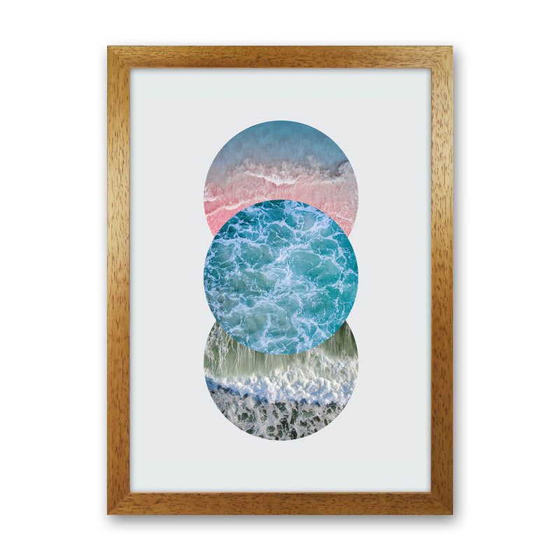 Ocean Circles Art Print by Seven Trees Design Oak Grain