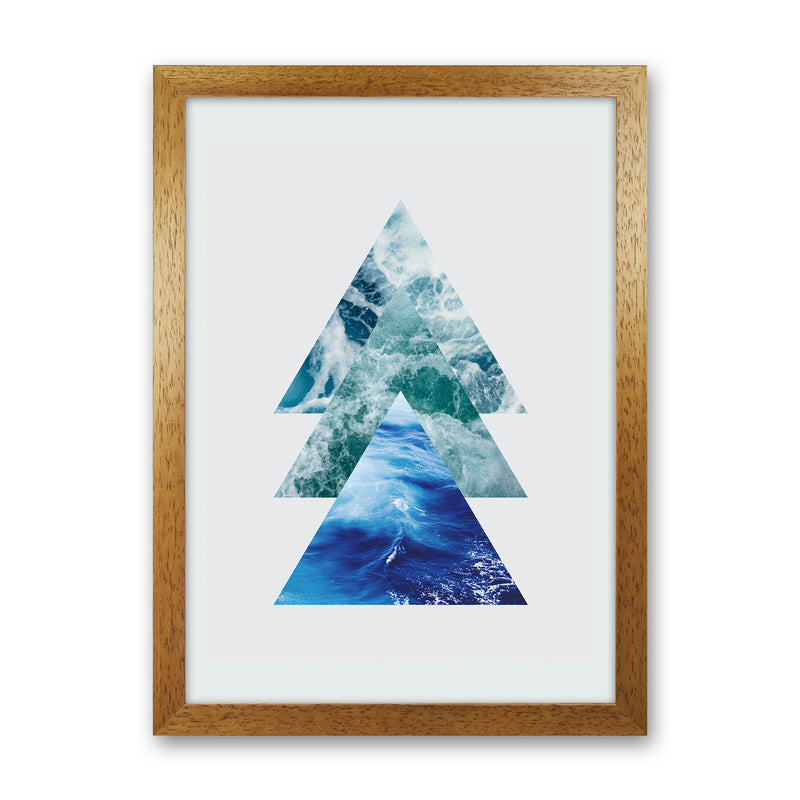 Ocean Triangles Art Print by Seven Trees Design Oak Grain