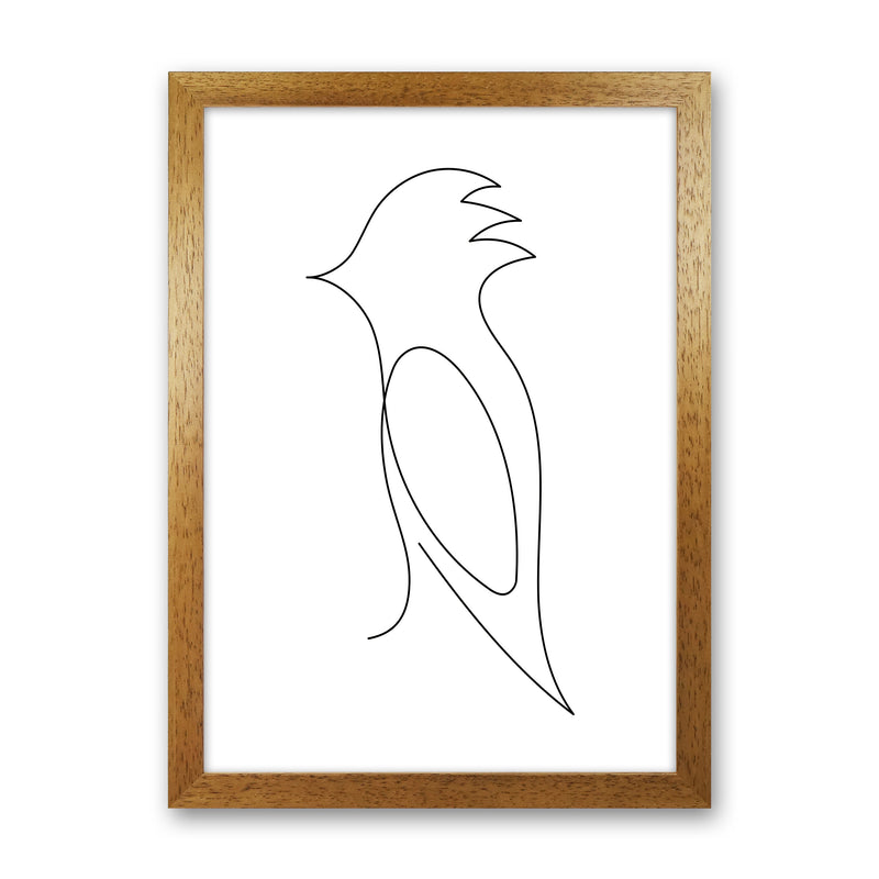 One Line Bird Art Print by Seven Trees Design Oak Grain