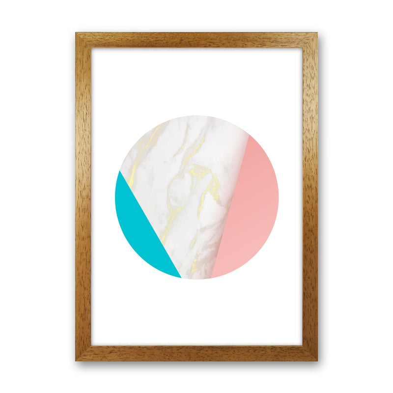 Pink Marble Circle I Abstract Art Print by Seven Trees Design Oak Grain