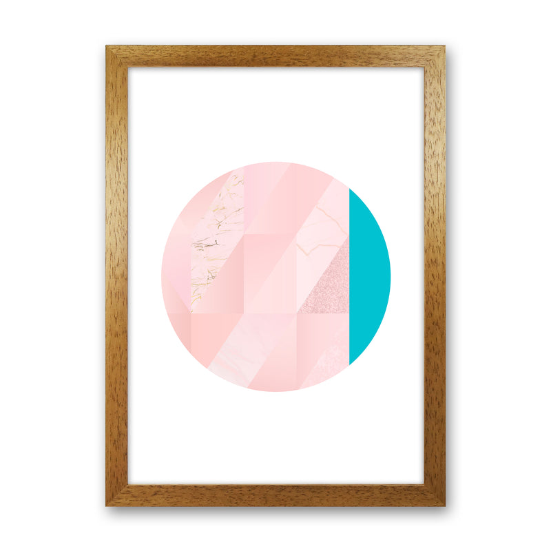 Pink Marble Circle II Abstract Art Print by Seven Trees Design Oak Grain