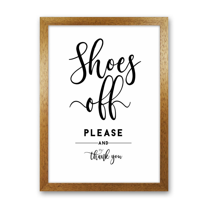Shoes Off Quote Art Print by Seven Trees Design