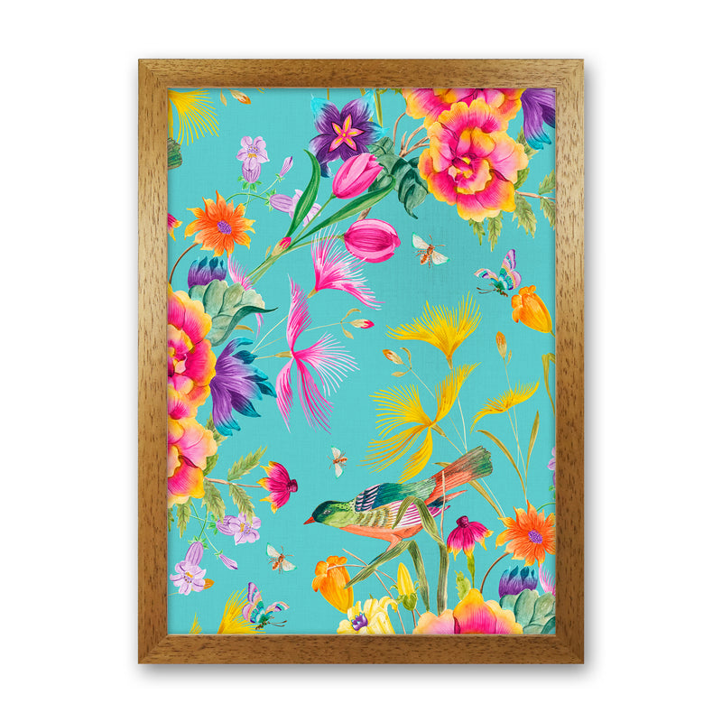 Spring Joy in blue Floral Art Print by Seven Trees Design Oak Grain